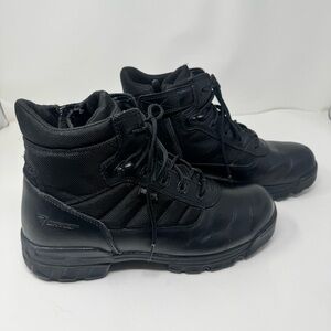 Bates Combat Boots Black Leather 8 Inch Side Zip Military Style Men's 12M